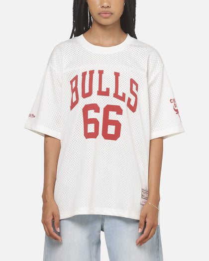 Mitchell & Ness Chicago Bulls Open Mesh T-Shirt Cream
