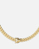 Guess Mainline Panther 21" Crystal Gold Necklace Gold