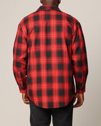Saint Morta Icon Flannel Shirt Red/Black