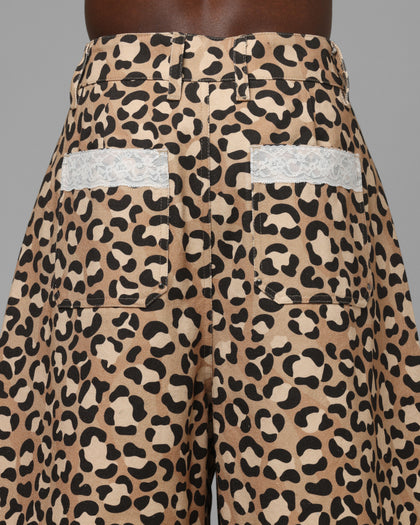 Loiter Lace Jorts Leopard