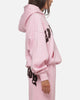 Ed Hardy Women's Distressed Hoodie Pink