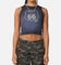Willie Nelson Women's Route 66 Sunfade Cropped Tank Black Wash