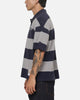 Mitchell & Ness Orlando Magic Striped Polo T-Shirt Navy