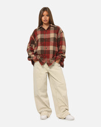 American Thrift Utility Flannel Shirt Brown/Red