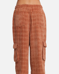 XXIII Boucle Tweed Cargo Pants Rust