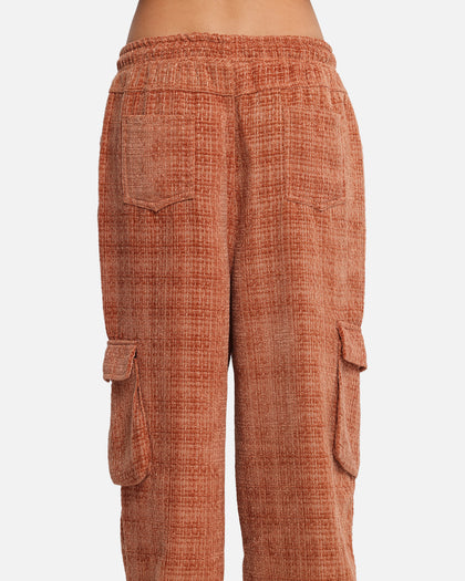 XXIII Boucle Tweed Cargo Pants Rust