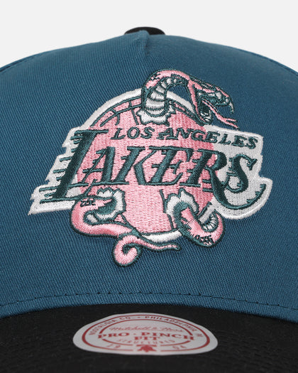 Mitchell & Ness Los Angeles Lakers 'Deep Emerald' Pro Pinch Snapback Black
