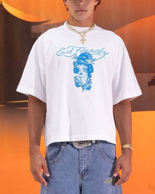 Ed Hardy Geisha T-Shirt Off White