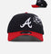 New Era Atlanta Braves 'Cherub Official Team Color' 9FORTY A-Frame Snapback Navy/Red