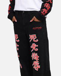 Ed Hardy Death Before Dishonour Jeans Black