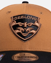 New Era Geelong Cats 'AFL 2026' 9FORTY Strapback Med Beige