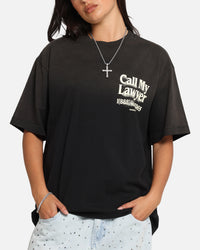 Market Call My Lawyer 3D T-Shirt Faded Black