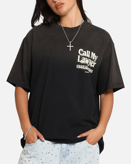 Market Call My Lawyer 3D T-Shirt Faded Black