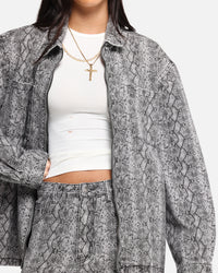 XXIII Snake Skin Jacket Black Snake Print