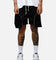 MNML Leather Pocket Geo Shorts Black