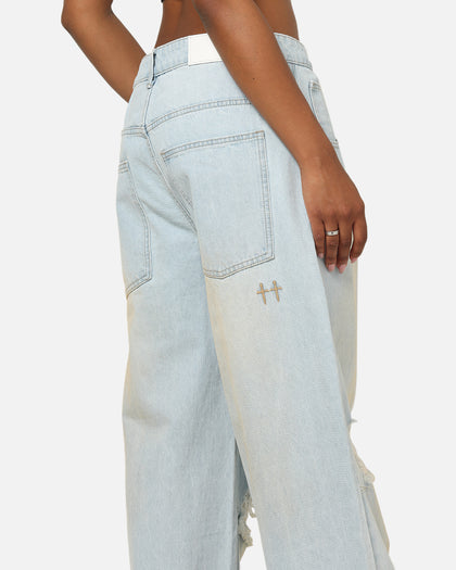 Saint Morta Amplus Distressed Jeans Light Dirty Denim