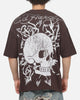 Ed Hardy Cyber Skull T-Shirt Chocolate