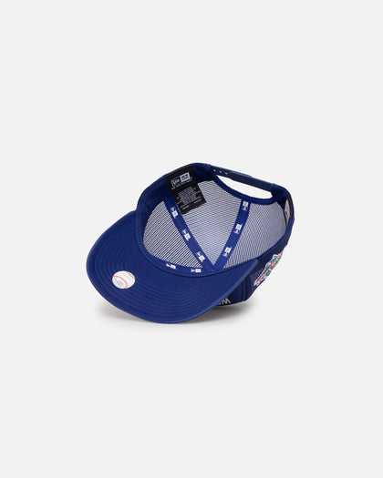 New Era Los Angeles Dodgers 'Puff Print' Pre-Curved Golfer Trucker Snapback Dark Royal