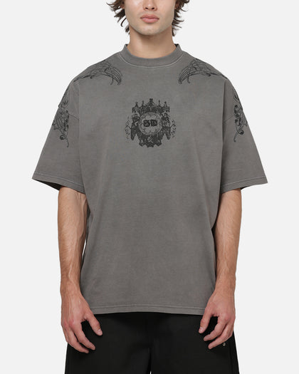 Saint Morta Heratic Boxy T-Shirt Washed Charcoal