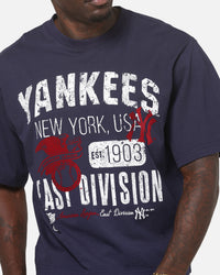 Majestic Athletic New York Yankees American League Crop T-Shirt Indigo