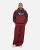 Carre Varsity Stripe Zip Hoodie Burgundy/Navy