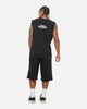 Saint Morta X Black Sabbath Cross Oversized Muscle Tee Washed Black