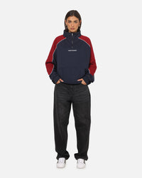 Carre Assembly League 1/4 Zip Crewneck Navy/Red