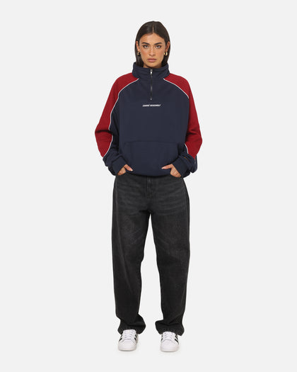 Carre Assembly League 1/4 Zip Crewneck Navy/Red