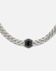 Guess Mainline Lion King Crystal Exagon Necklace Silver