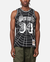 Mitchell & Ness Los Angeles Lakers Shaquille O'Neal 'Glow Web' Jersey Black
