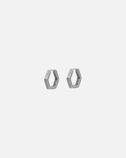 Saint Morta Hex Earrings Antique Silver