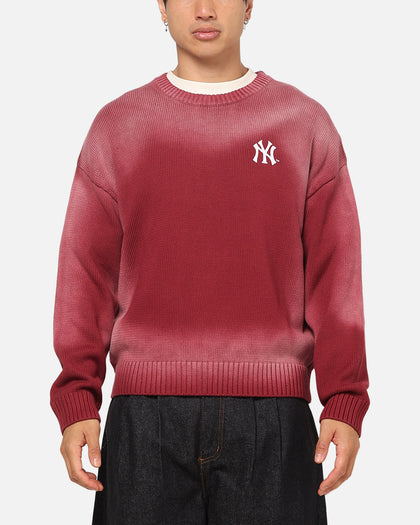 Majestic Athletic New York Yankees Black Letter Knit Crewneck Sour Cherry