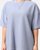 Carre Terry Oversized T-Shirt Blue