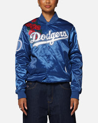 Pro Standard Los Angeles Dodgers Roses Satin Jacket Dark Blue