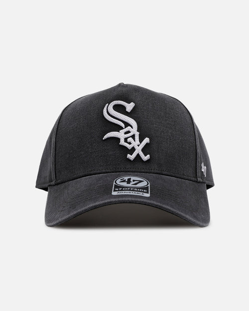 47 Brand Chicago White Sox 'Washed Black' Offside DT Snapback Washed Black