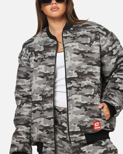 Carre Camo Bomber Jacket Black Camo