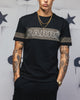 Carre Bars T-Shirt Black/Khaki