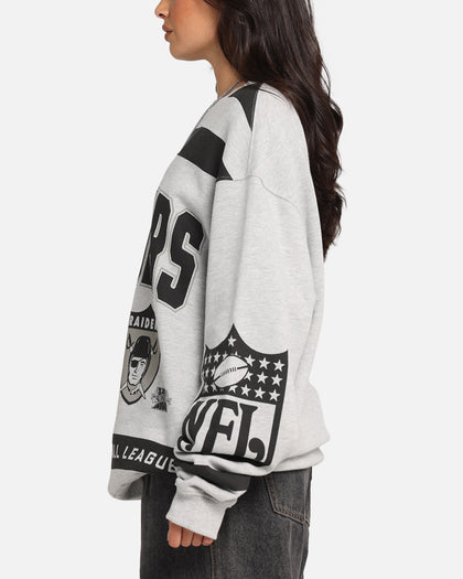 Mitchell & Ness Las Vegas Raiders Letterform Crewneck Grey Marle/Official Team Color