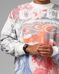 Loiter Sketch Book Long Sleeve T-Shirt White