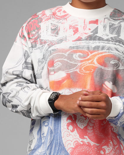 Loiter Sketch Book Long Sleeve T-Shirt White