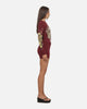 Ed Hardy Women's Divine Long Sleeve Dress Burgundy