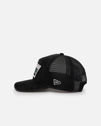 New Era Las Vegas Raiders 'Washed Cord Racer' Corduroy Golfer Trucker Snapback Washed Black
