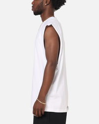 Carre Panelled Muscle T-Shirt White