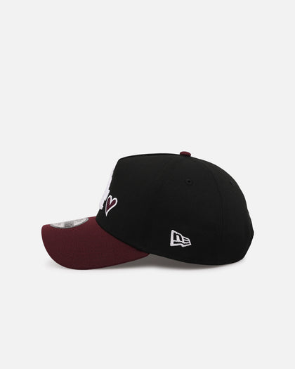 New Era Los Angeles Dodgers 'Burgundy Hearts' 9FORTY A-Frame Snapback Black/Maroon