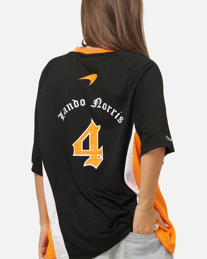 Mitchell & Ness McLaren Lando Norris Black Letter Jersey Black/Papaya