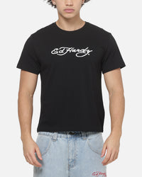 Ed Hardy Wake Up T-Shirt Washed Black