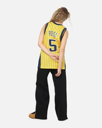 Mitchell & Ness Indiana Pacers Jalen Rose #5 Swingman Road Jersey Yellow