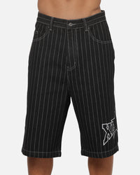 X-Large LA Star Baggy Bull Denim Shorts Black