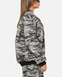 Carre Camo Bomber Jacket Black Camo
