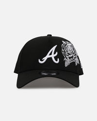 New Era Atlanta Braves 'Ornate Rose' 9FORTY A-Frame Snapback Black/White